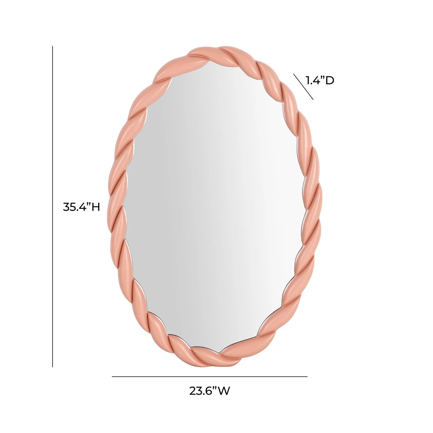 Agnes Oval Mirror | Mauve