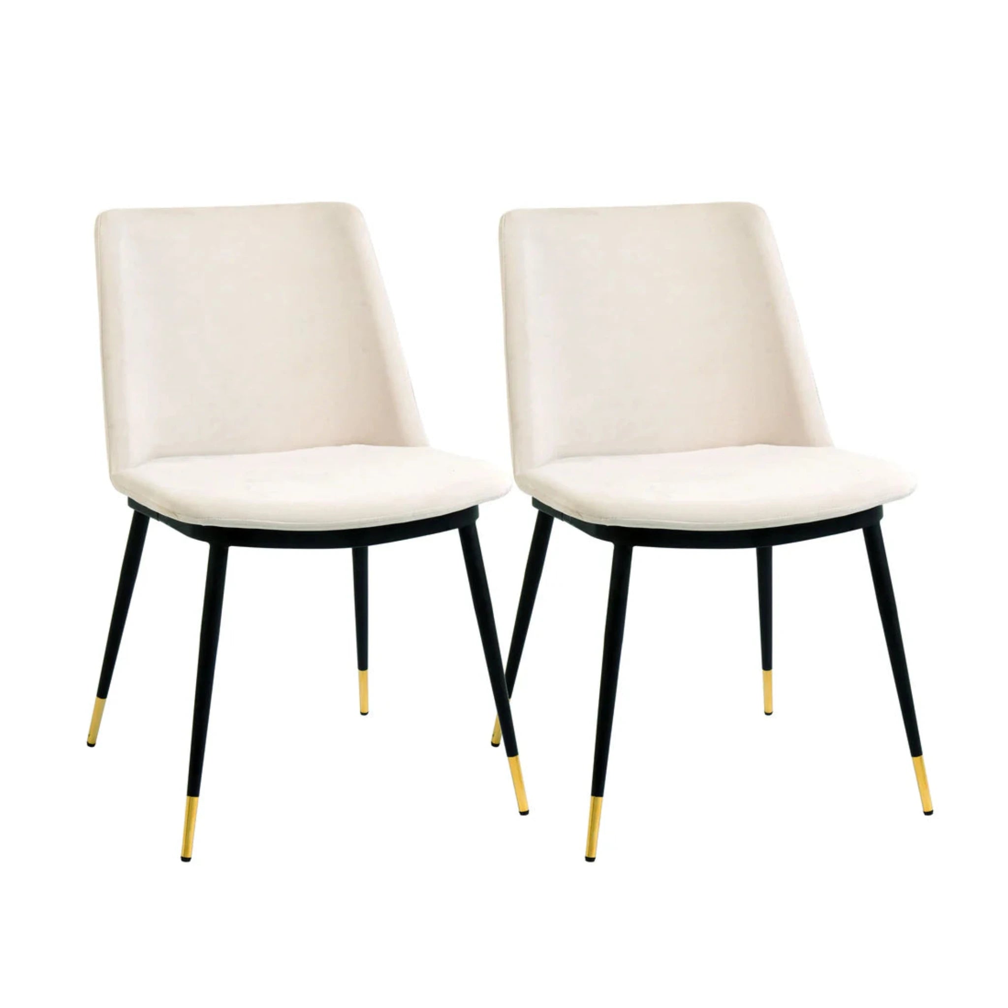 Evora Velvet Dining Chair (Set of 2) | Cream