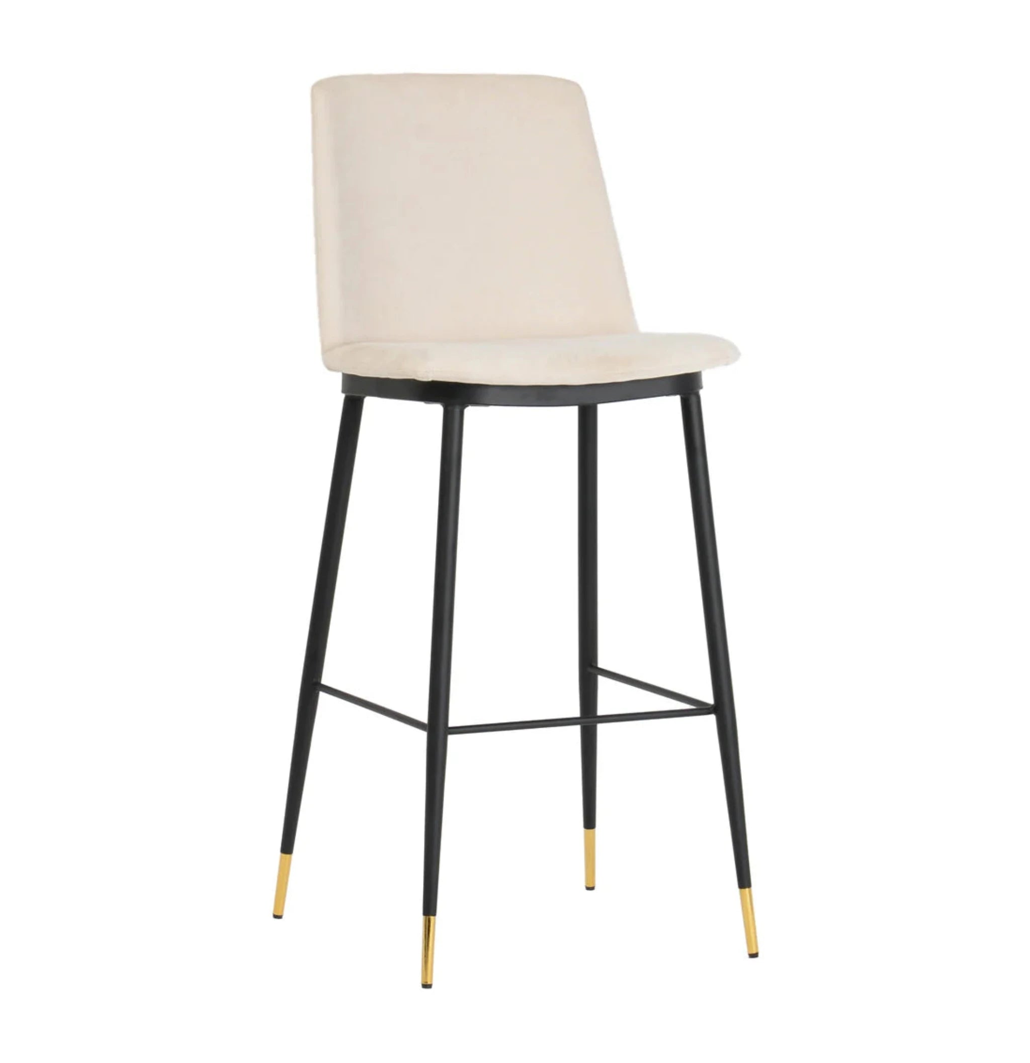 Evora Velvet Counter Stool (Set of 2) | Cream