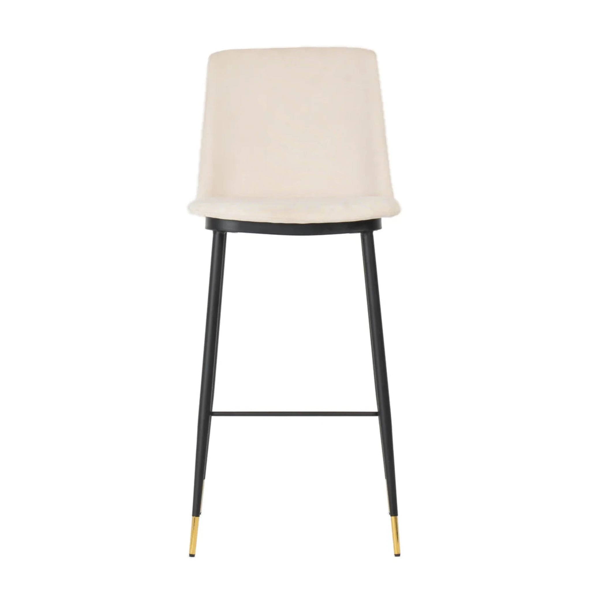 Evora Velvet Counter Stool (Set of 2) | Cream