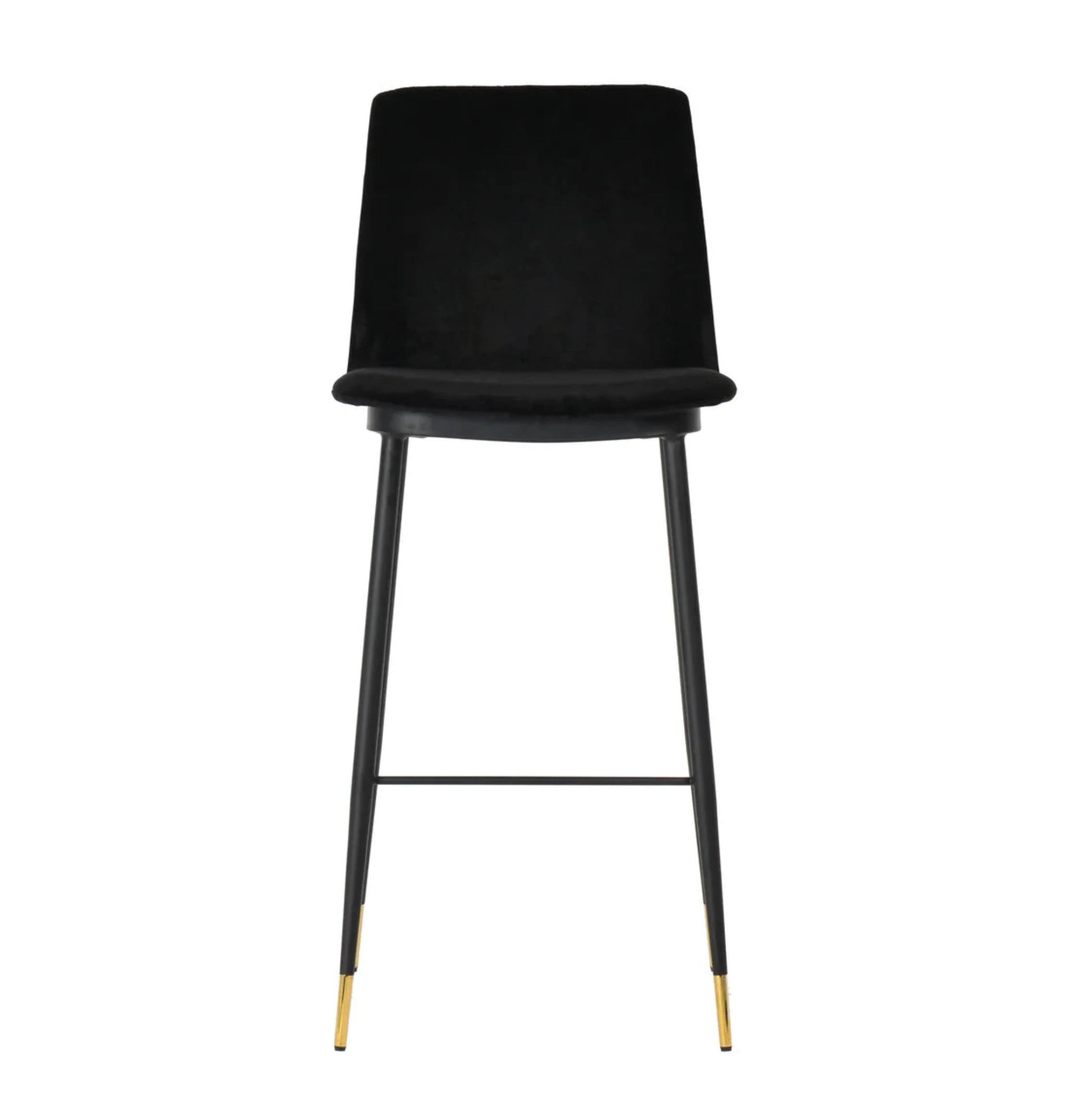 Evora Velvet Counter Stool (Set of 2) | Black