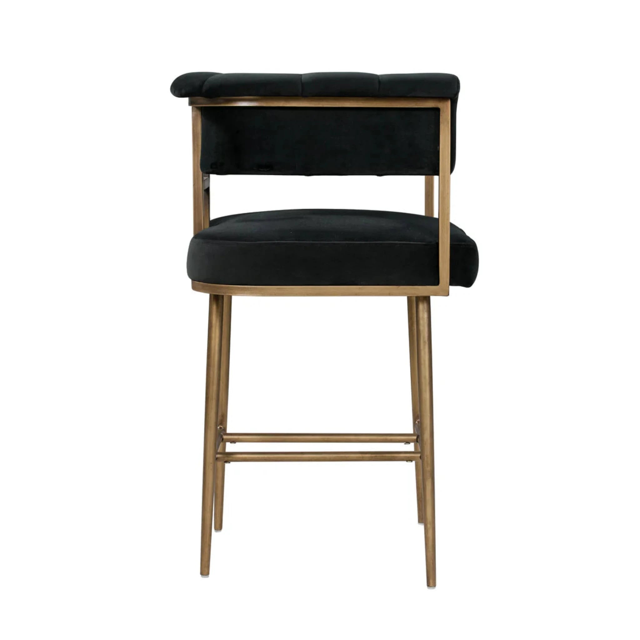 Astrid Velvet Counter Stool | Grey