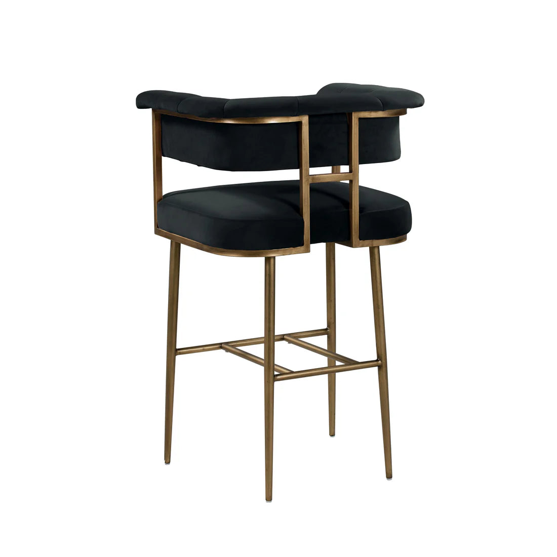 Astrid Velvet Bar Stool | Grey