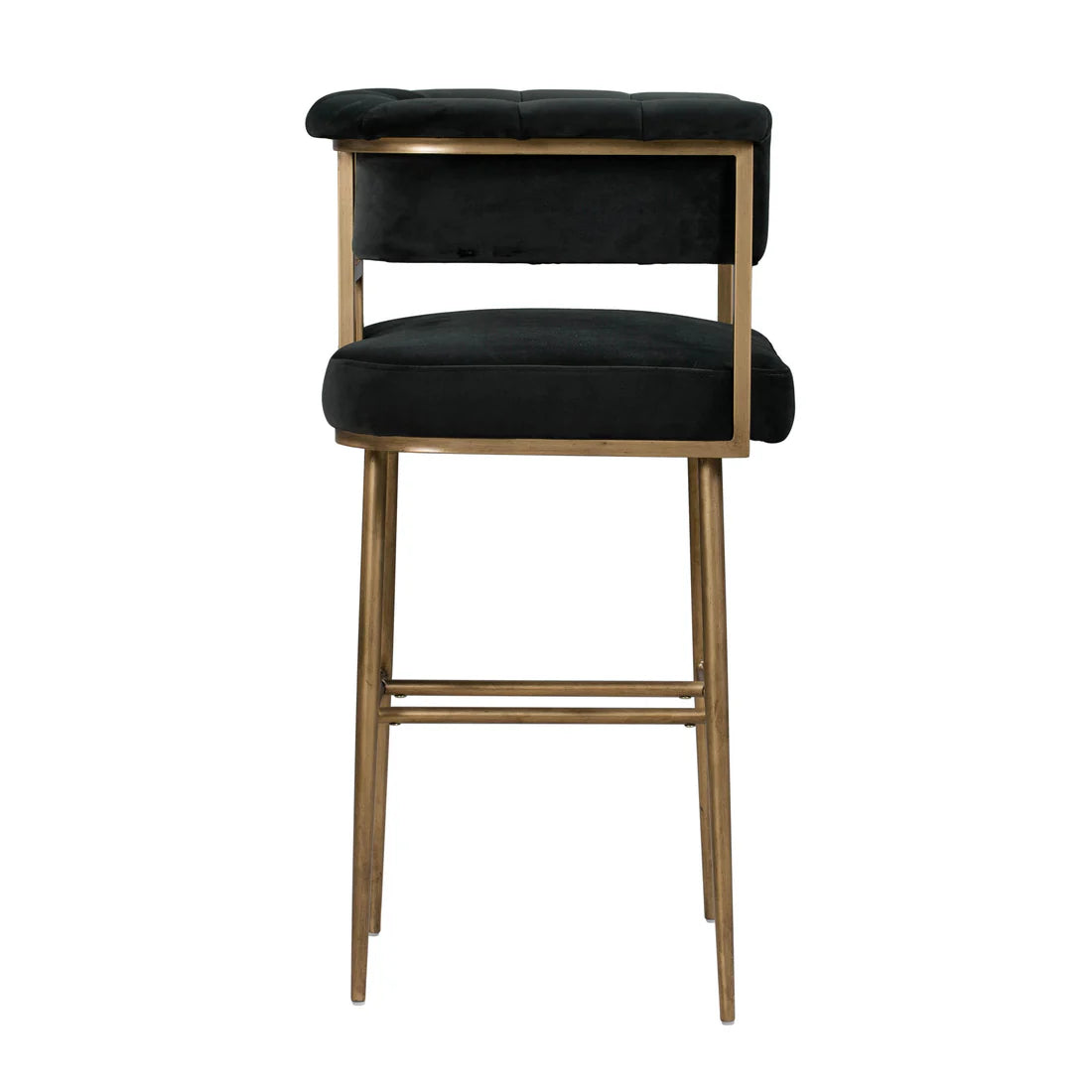 Astrid Velvet Bar Stool | Grey