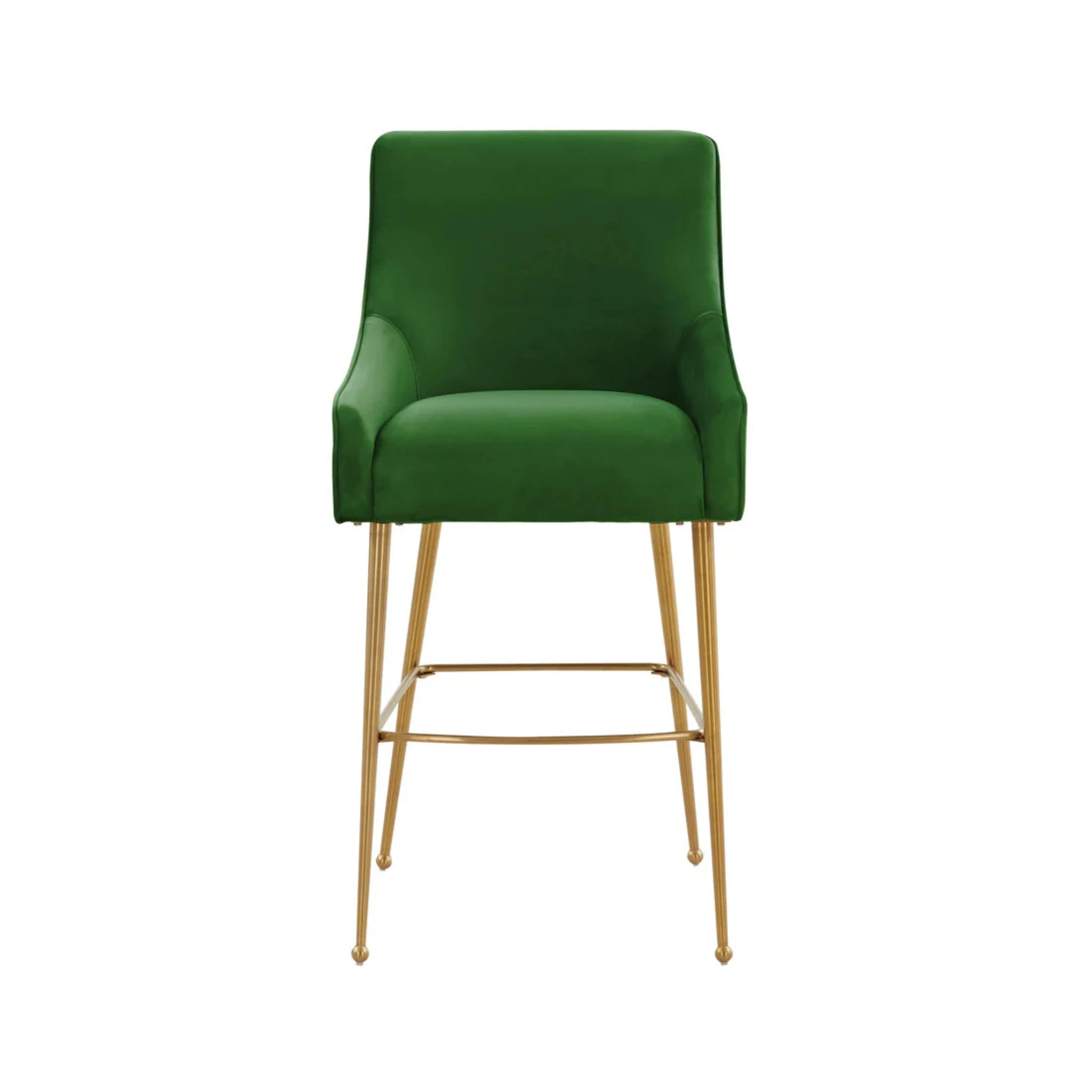 Beatrix Velvet Counter Stool | Green