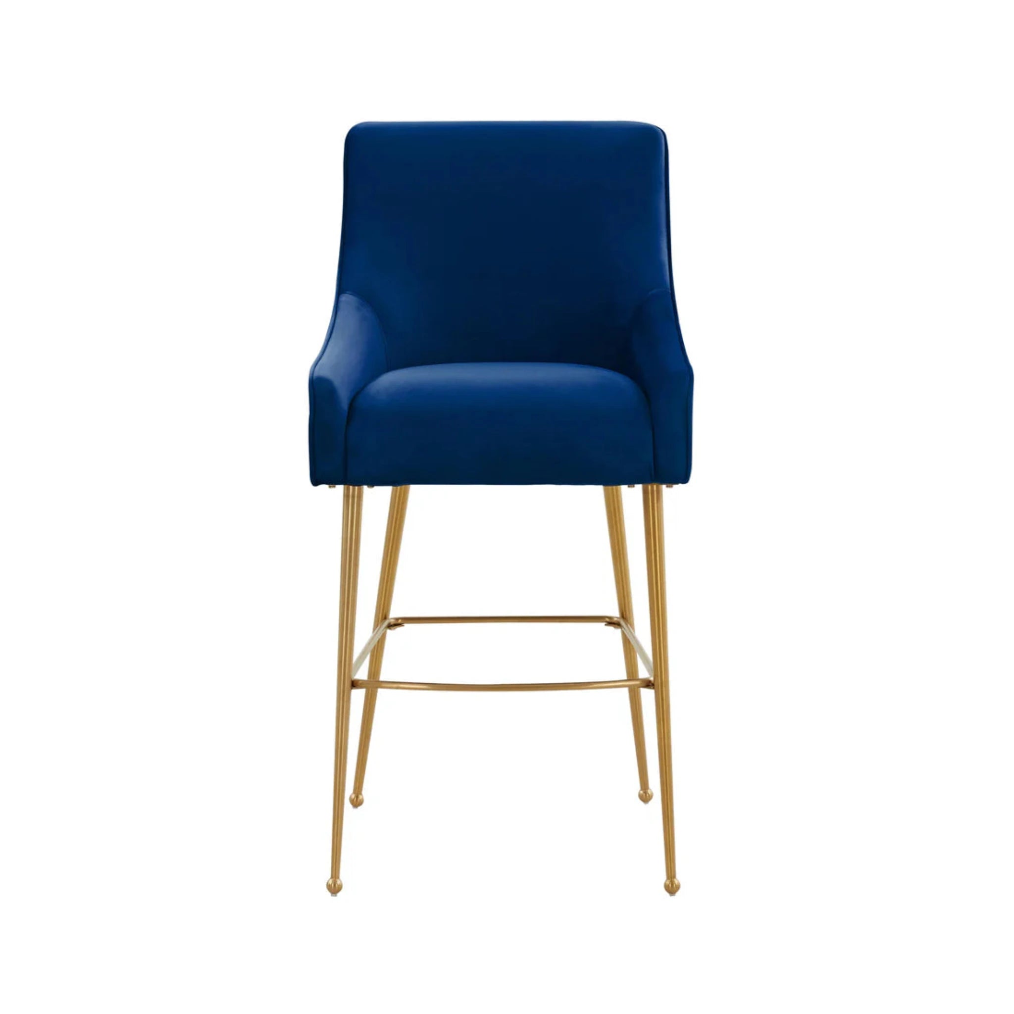 Beatrix Velvet Counter Stool | Navy