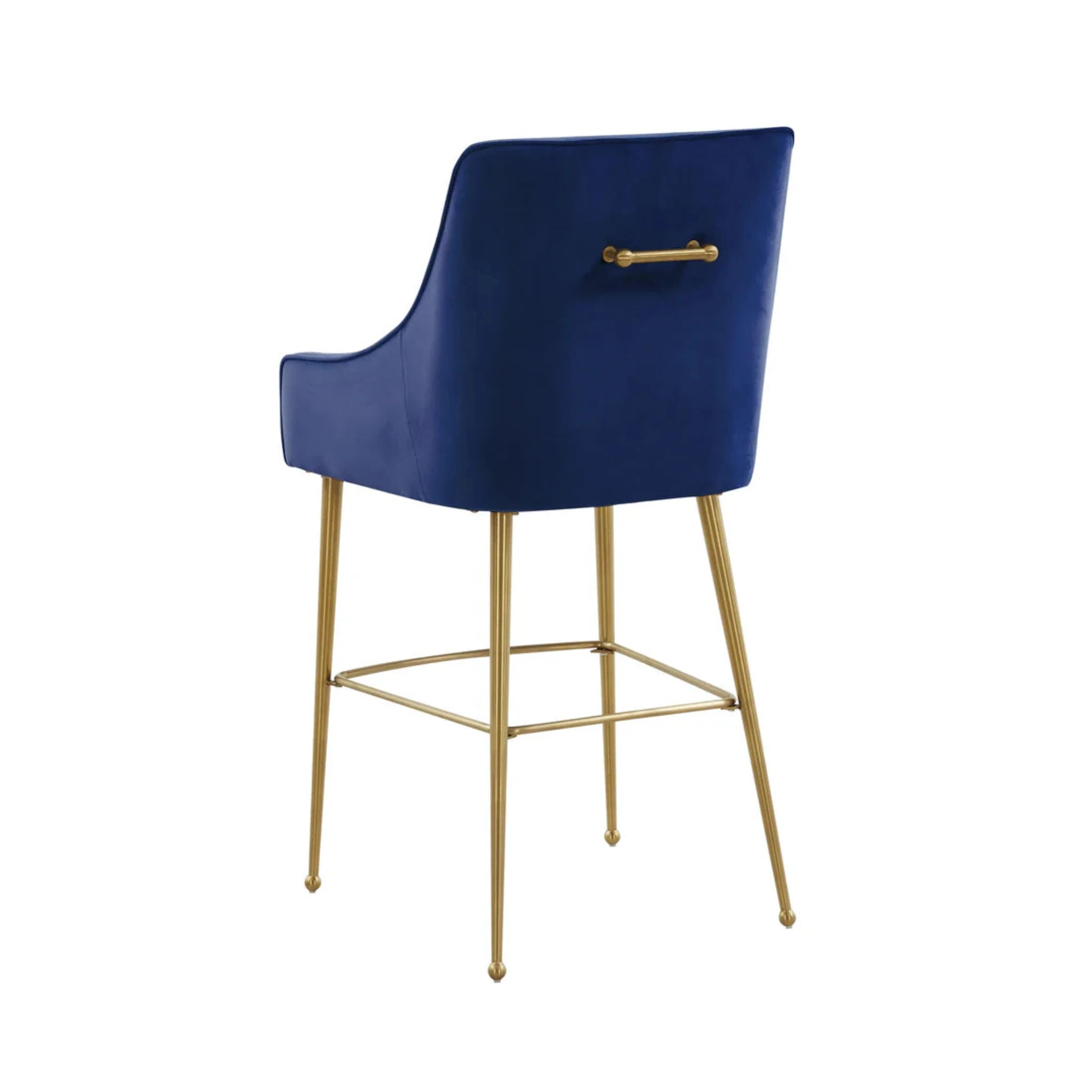 Beatrix Velvet Counter Stool | Navy