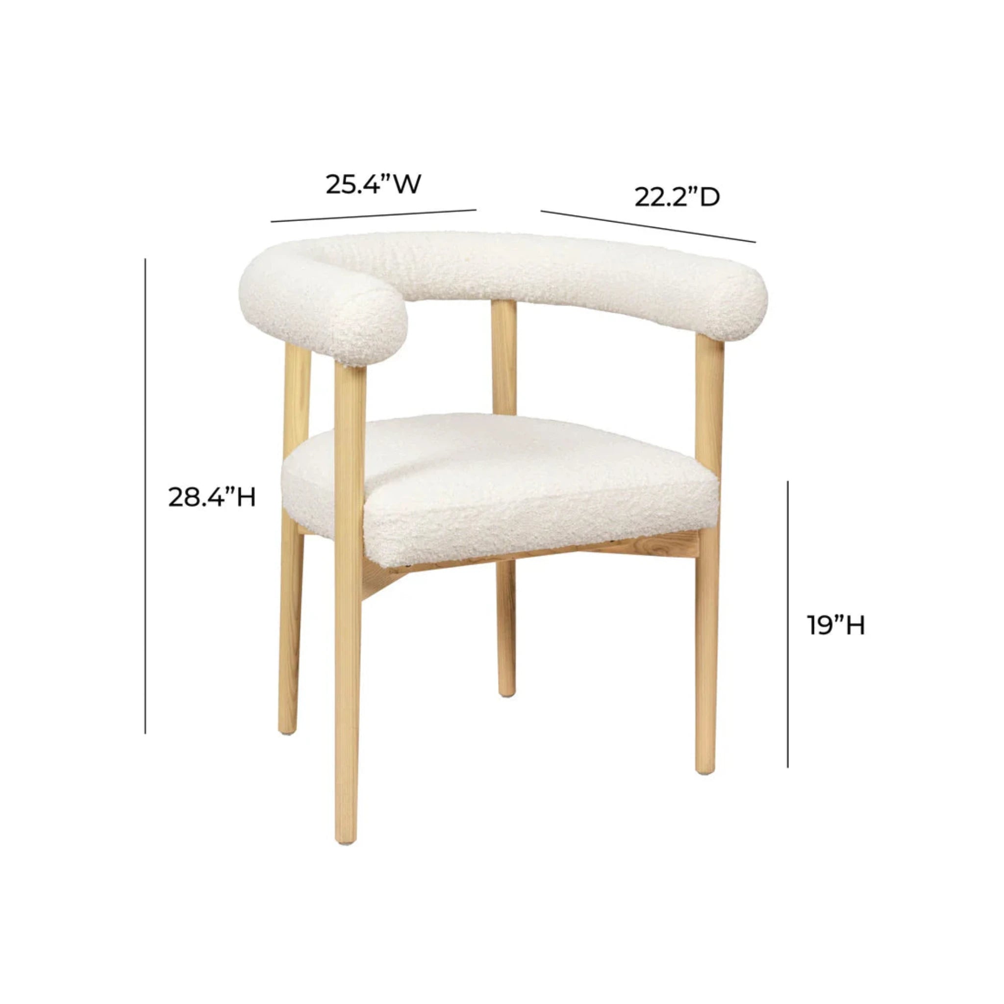 Spara Performance Boucle Dining Chair | Cream