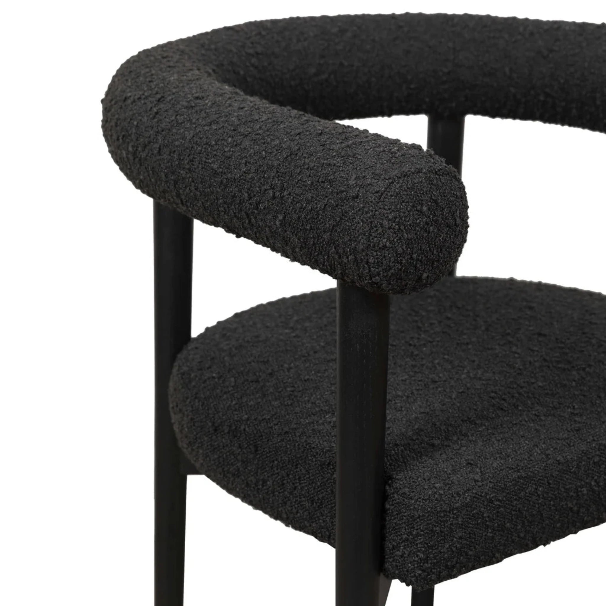 Spara Performance Boucle Dining Chair | Black