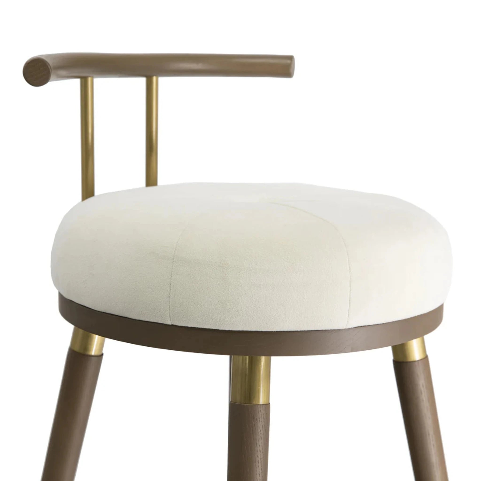 Juniper Velvet Bar Stool | Cream