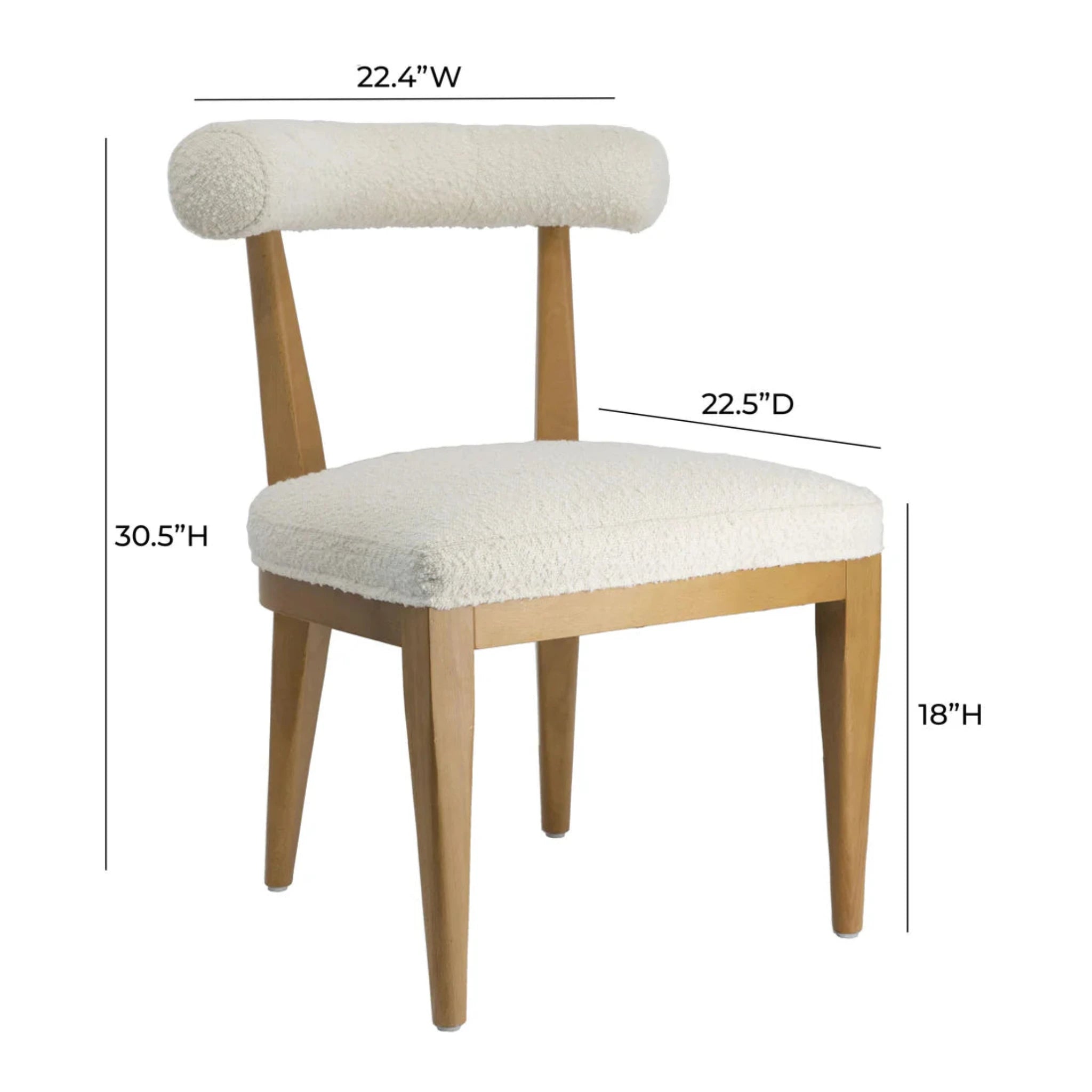 Palla Performance Boucle Dining Chair | Cream