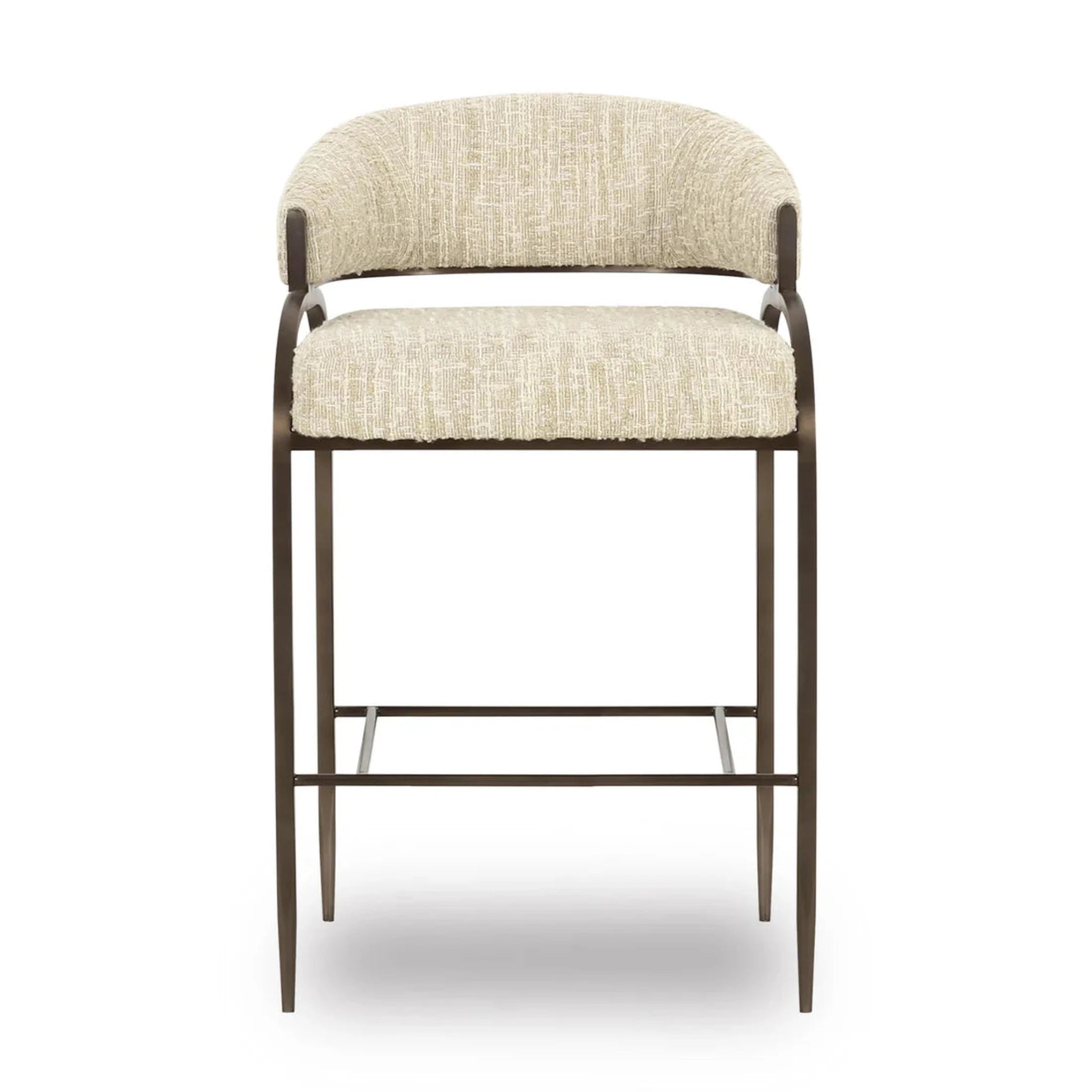 Tatum Textured Performance Boucle Counter Stool | Cream