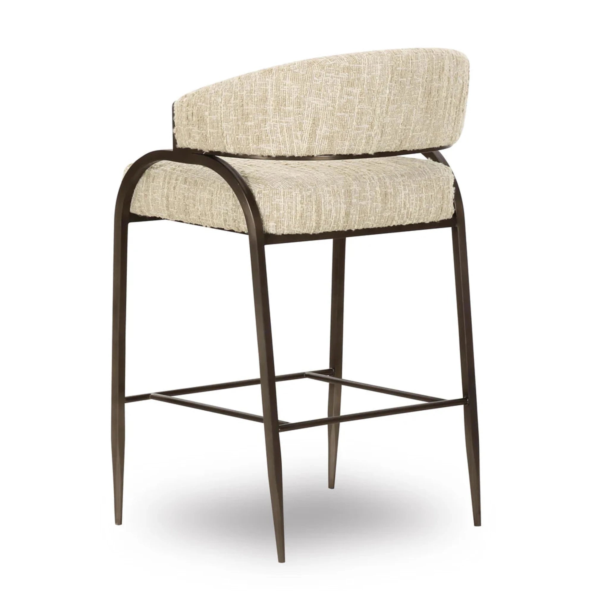 Tatum Textured Performance Boucle Counter Stool | Cream