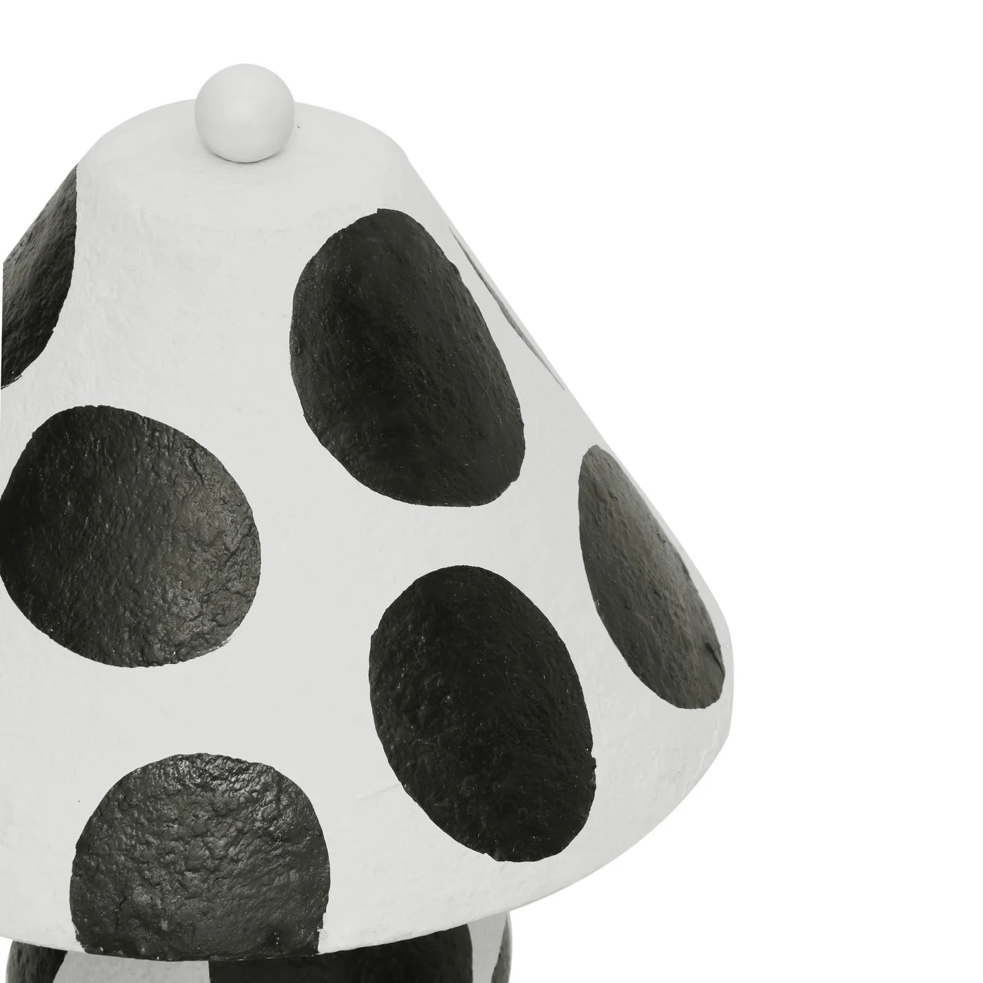 Lerici Black & White Paper Mache Table Lamp