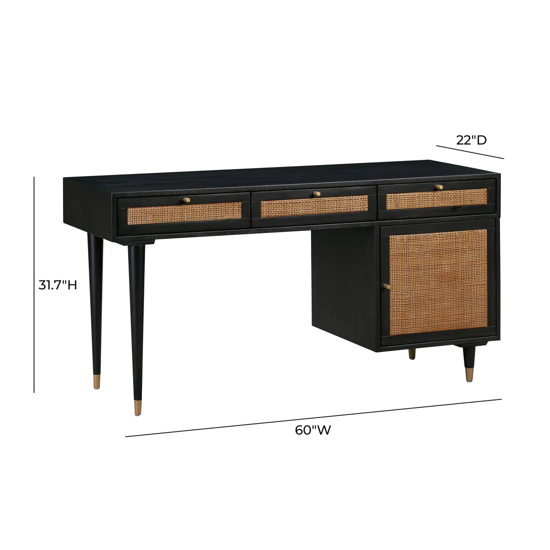 Sierra Cane Desk | Black