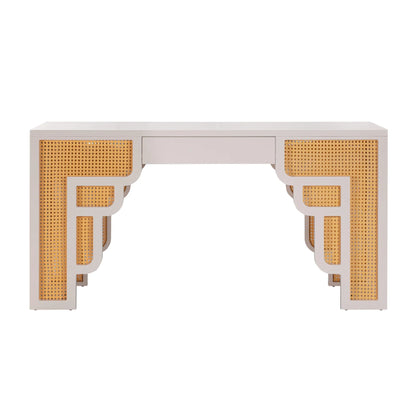 Suzie Rattan Executive Desk | Cream