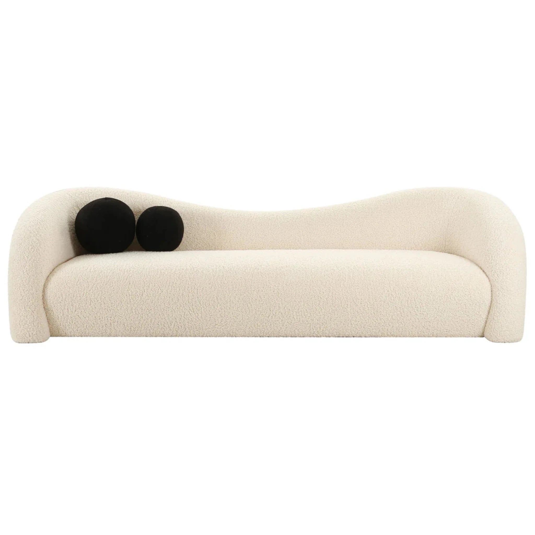 Leonie Faux Shearling Sofa | Beige