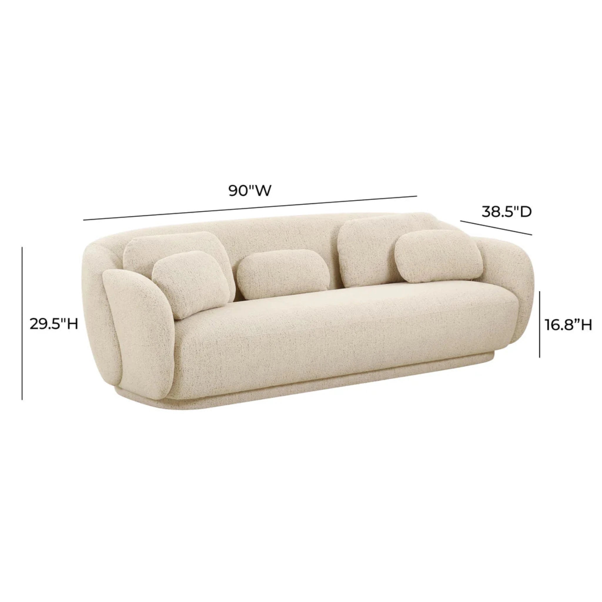 Misty Boucle Sofa | Cream