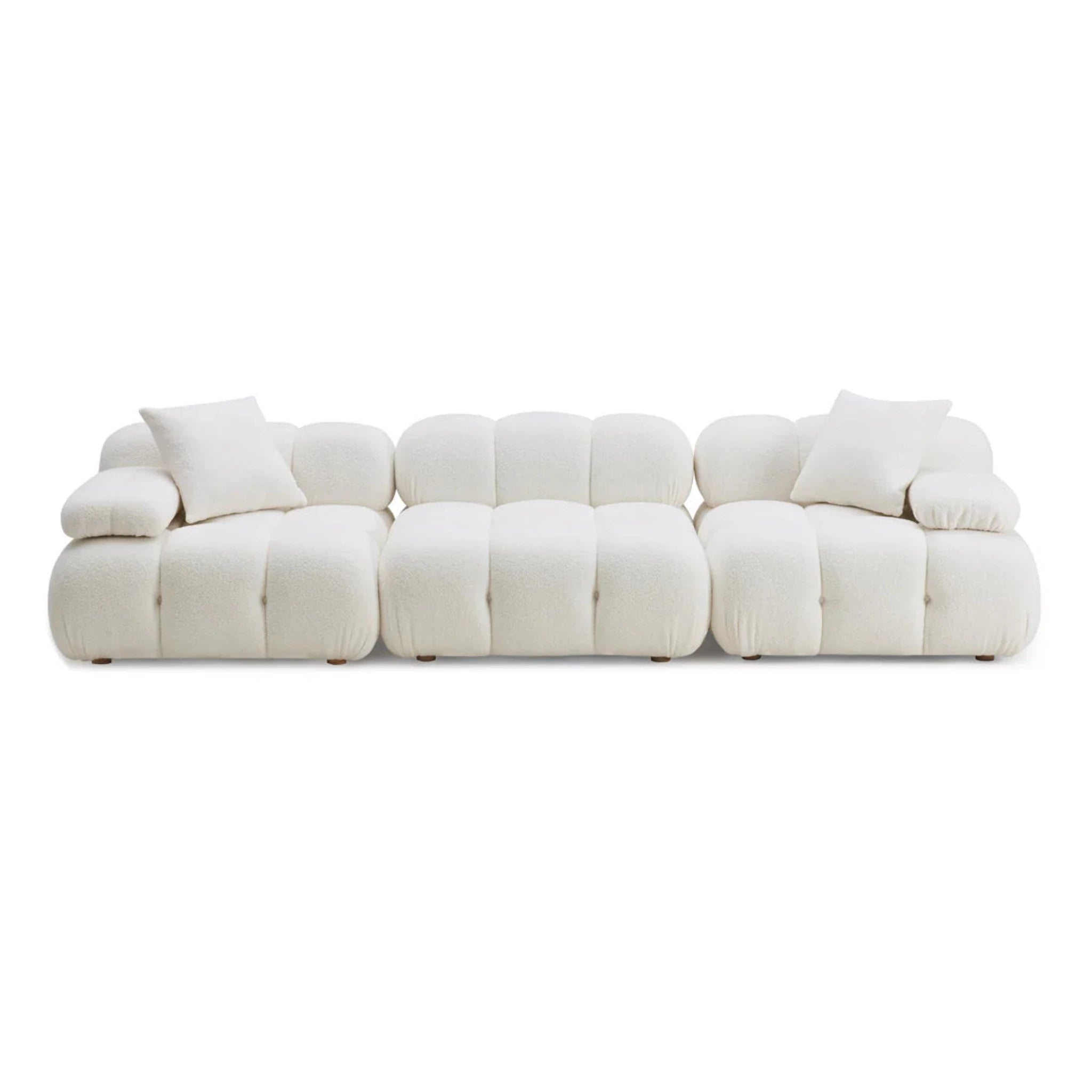 Calliope Vegan Shearling Modular Sofa | Cream