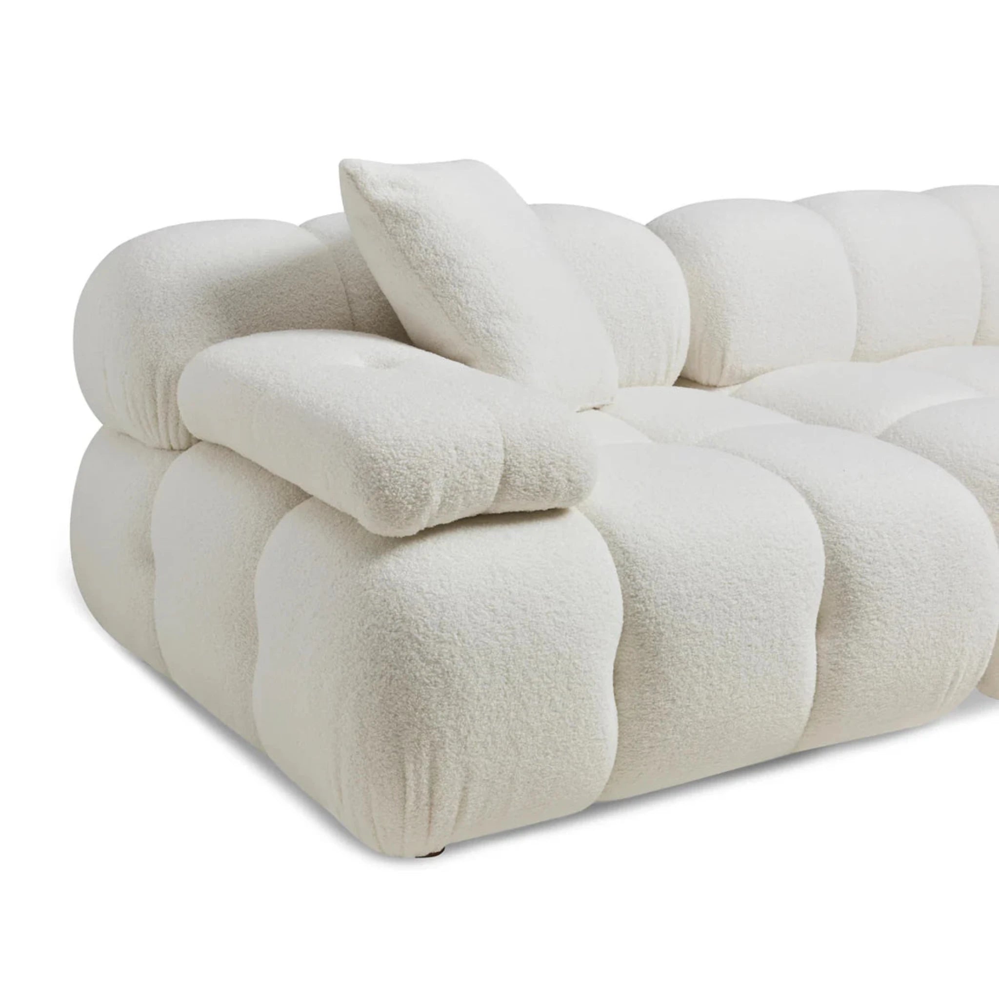 Calliope Vegan Shearling Modular Sofa | Cream