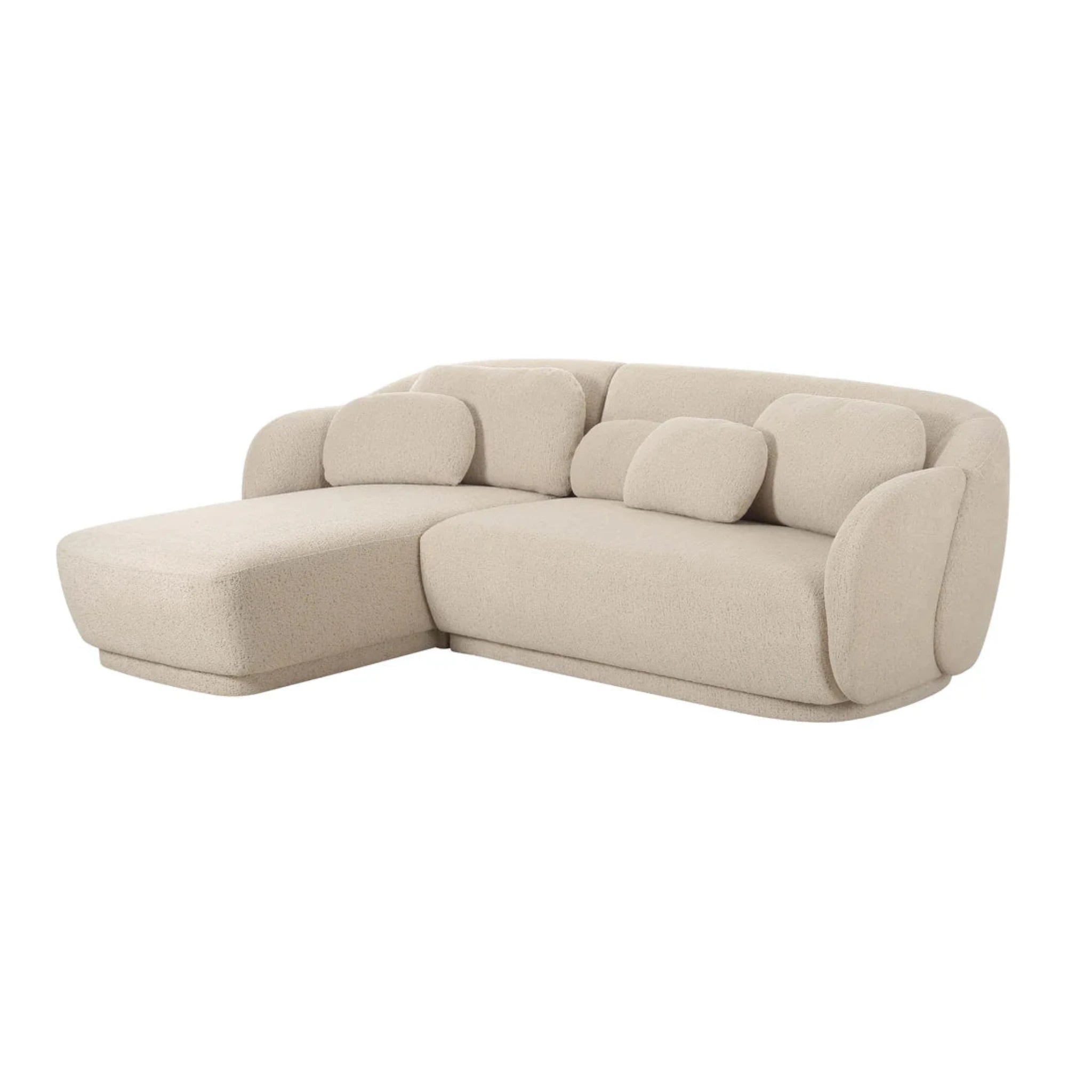 Misty Boucle Sectional | Cream