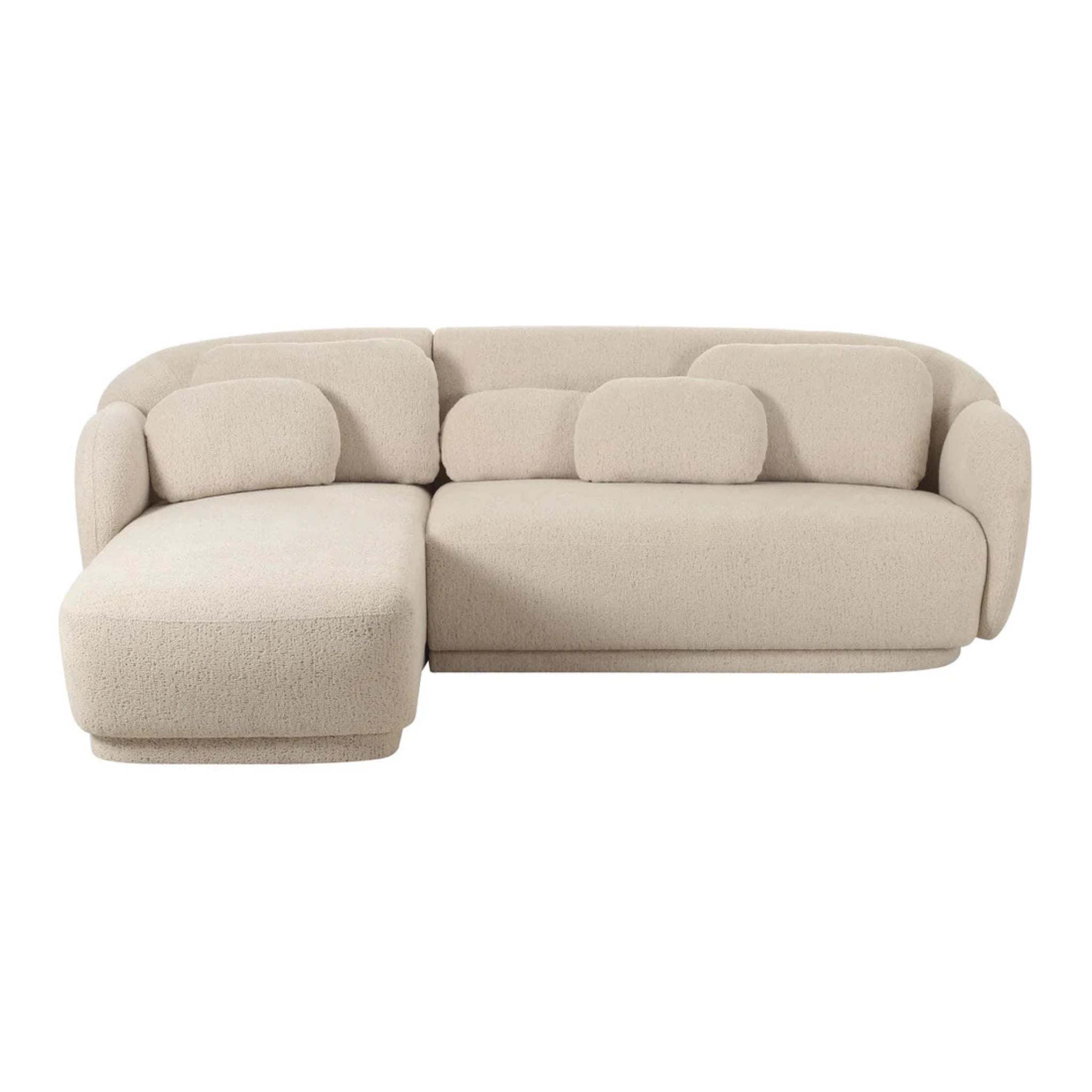 Misty Boucle Sectional | Cream