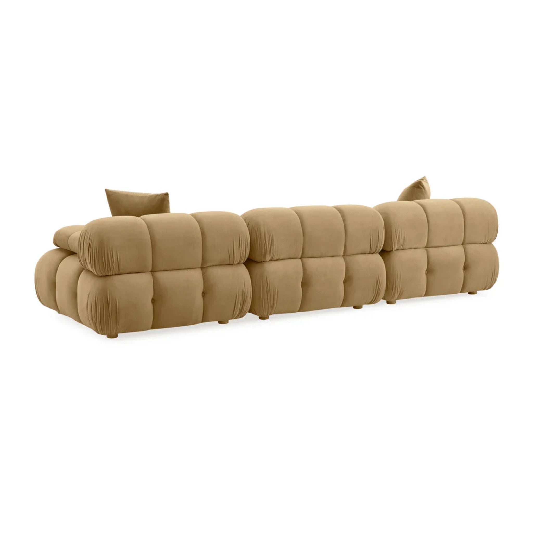 Calliope Performance Velvet Modular Sofa | Cafe Au Lait