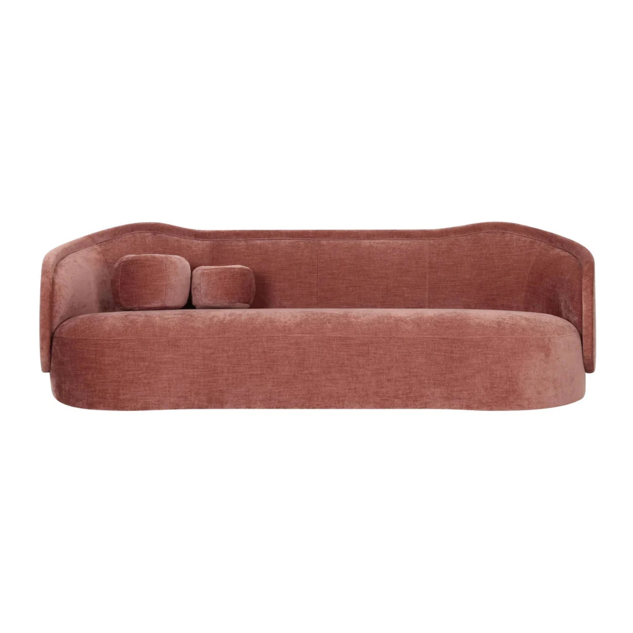 Circe Textured Velvet Sofa | Mauve