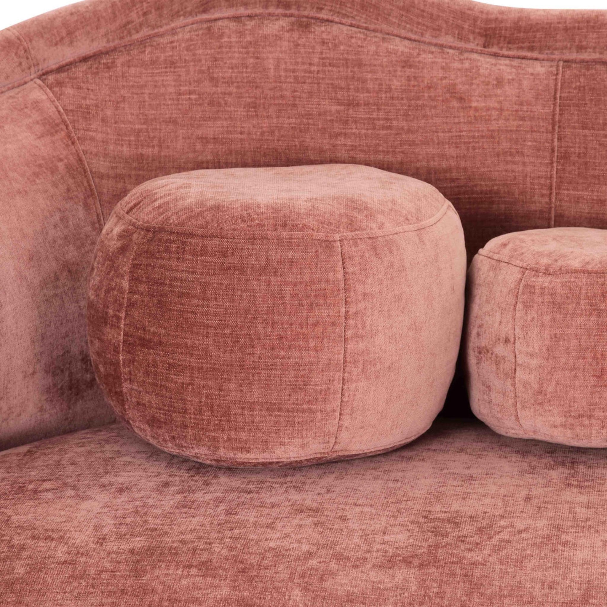 Circe Textured Velvet Sofa | Mauve