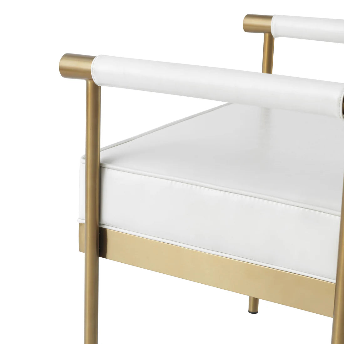 Diva Performance Vegan Leather Bench | White