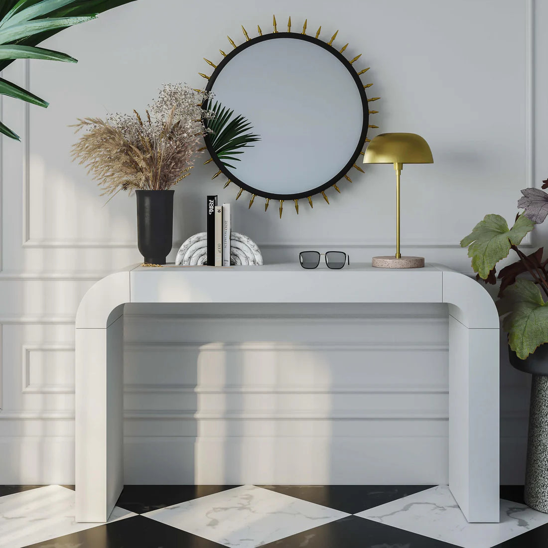 Hump Console Table | White