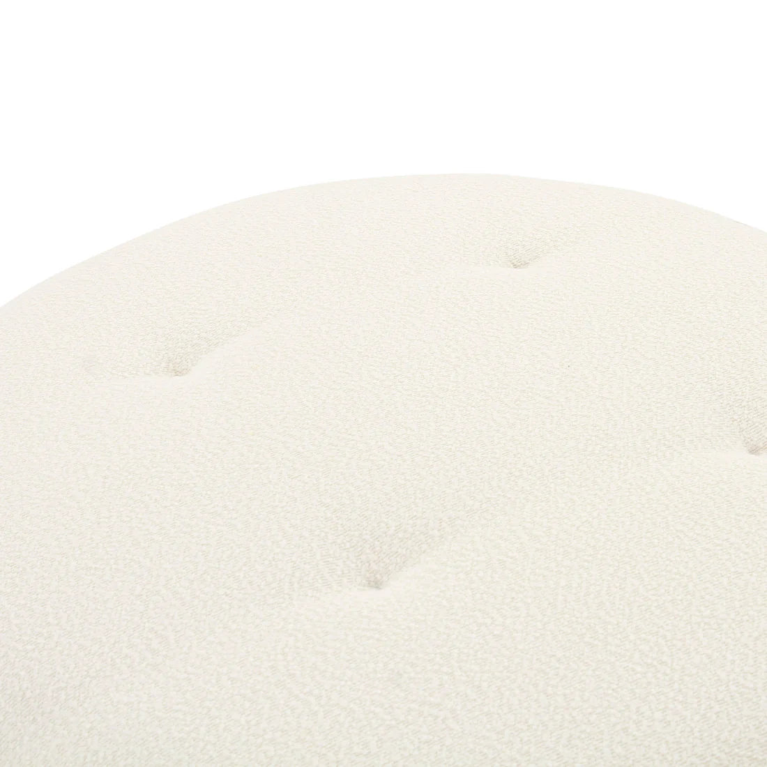 Fickle Boucle Swivel Ottoman | Cream