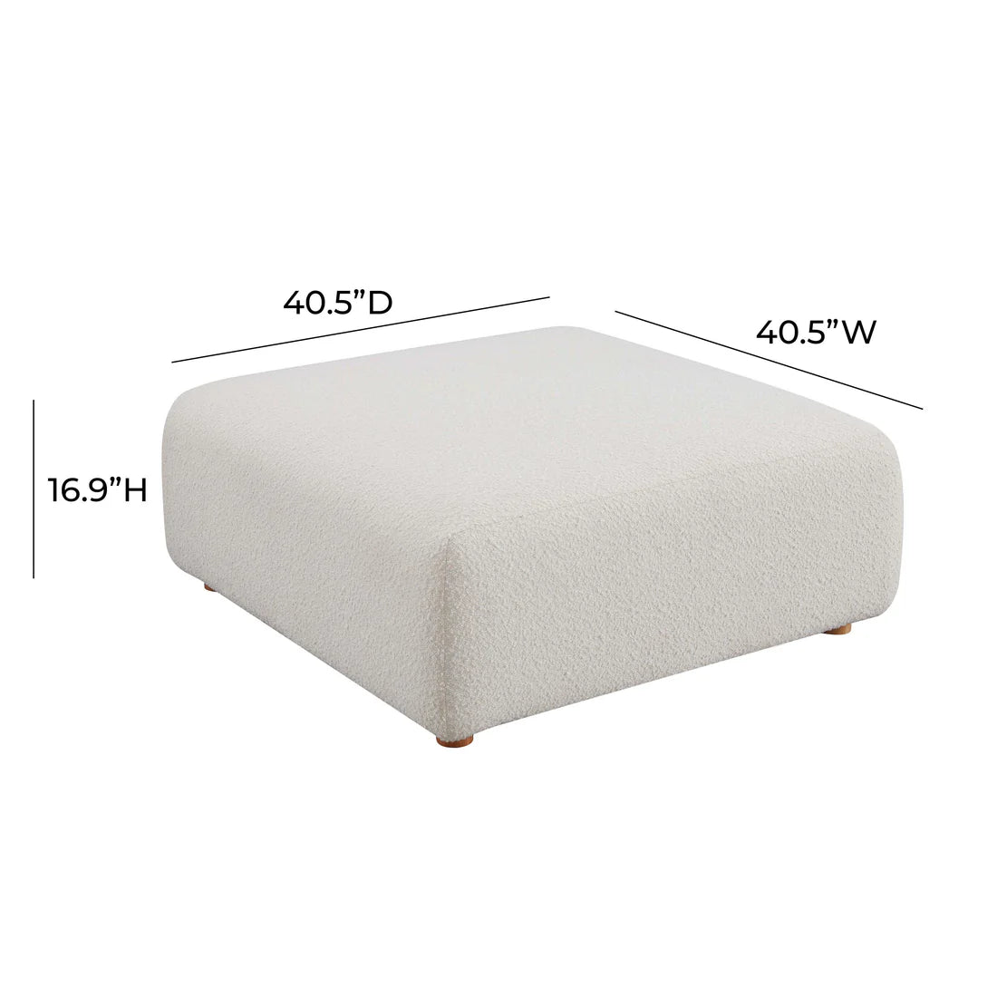 Hangover Boucle Ottoman | Cream