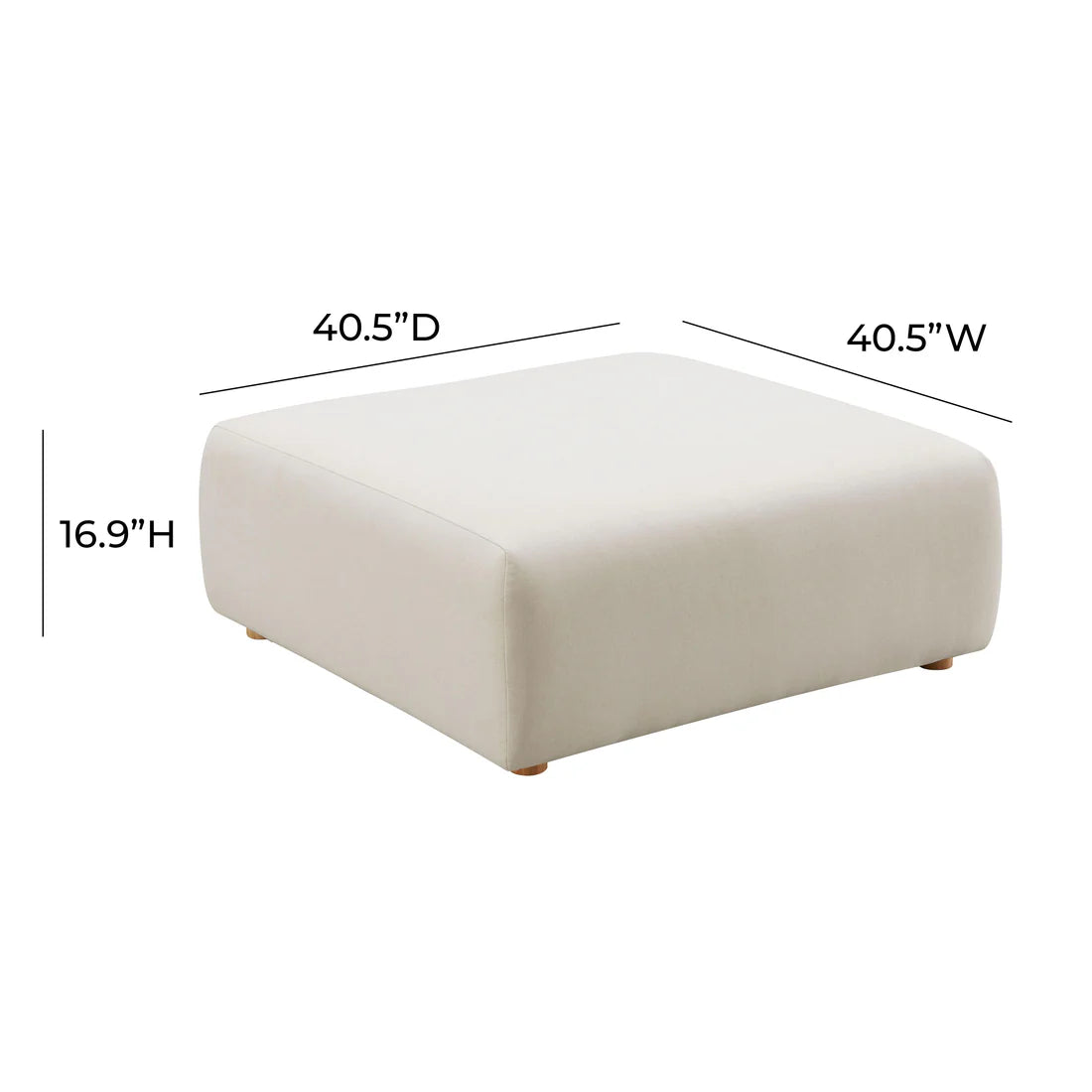 Hangover Performance Linen Ottoman | Cream