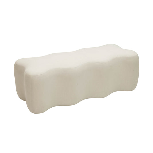 Archie Upholstered Bench - Cream Linen