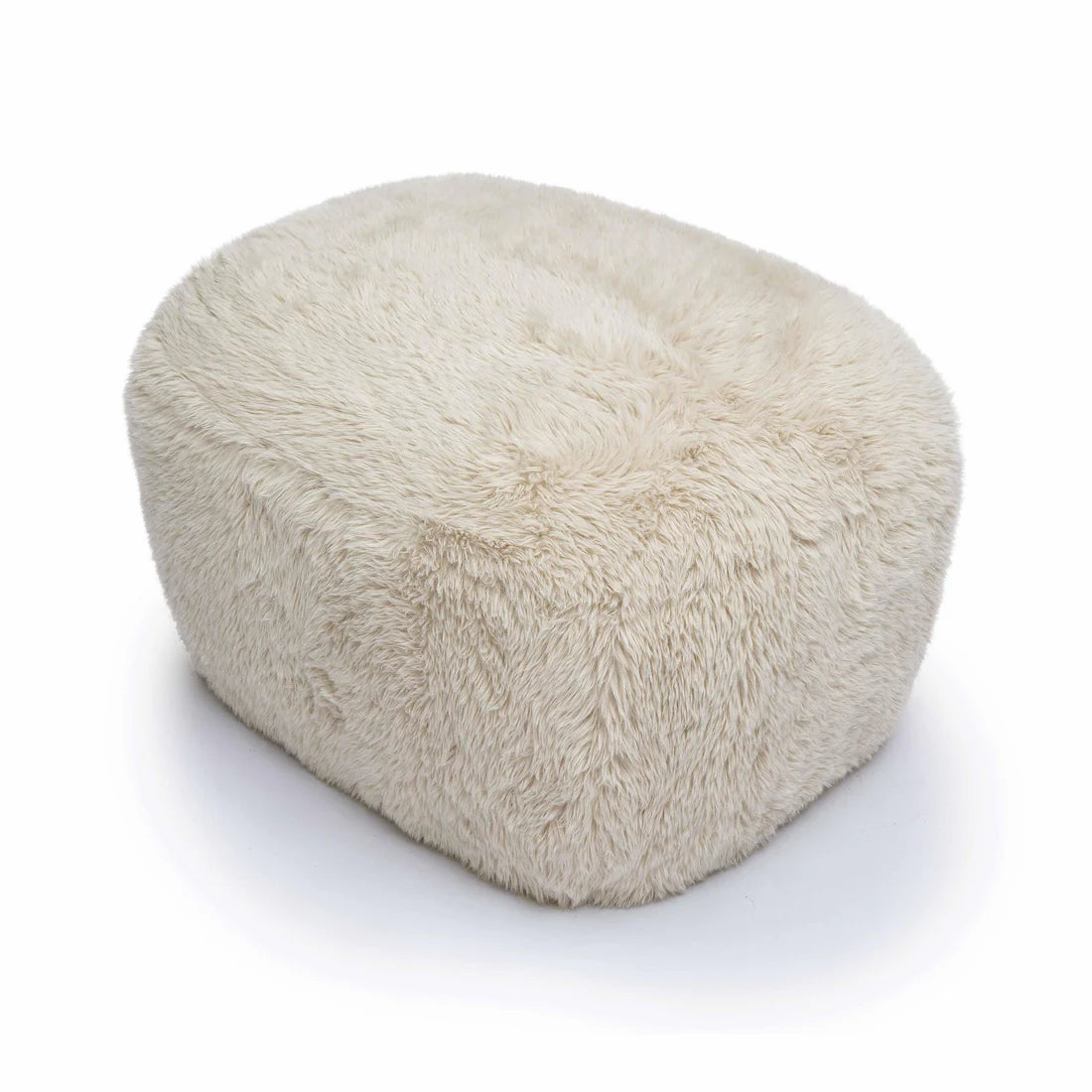 Britt Vegan Shearling Ottoman | Natural