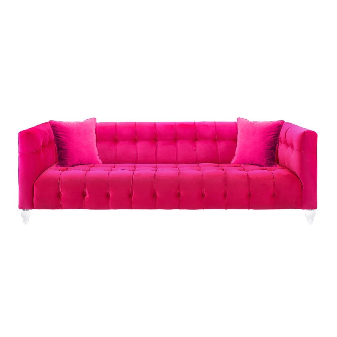 Bea Velvet Tufted Sofa | Hot Pink