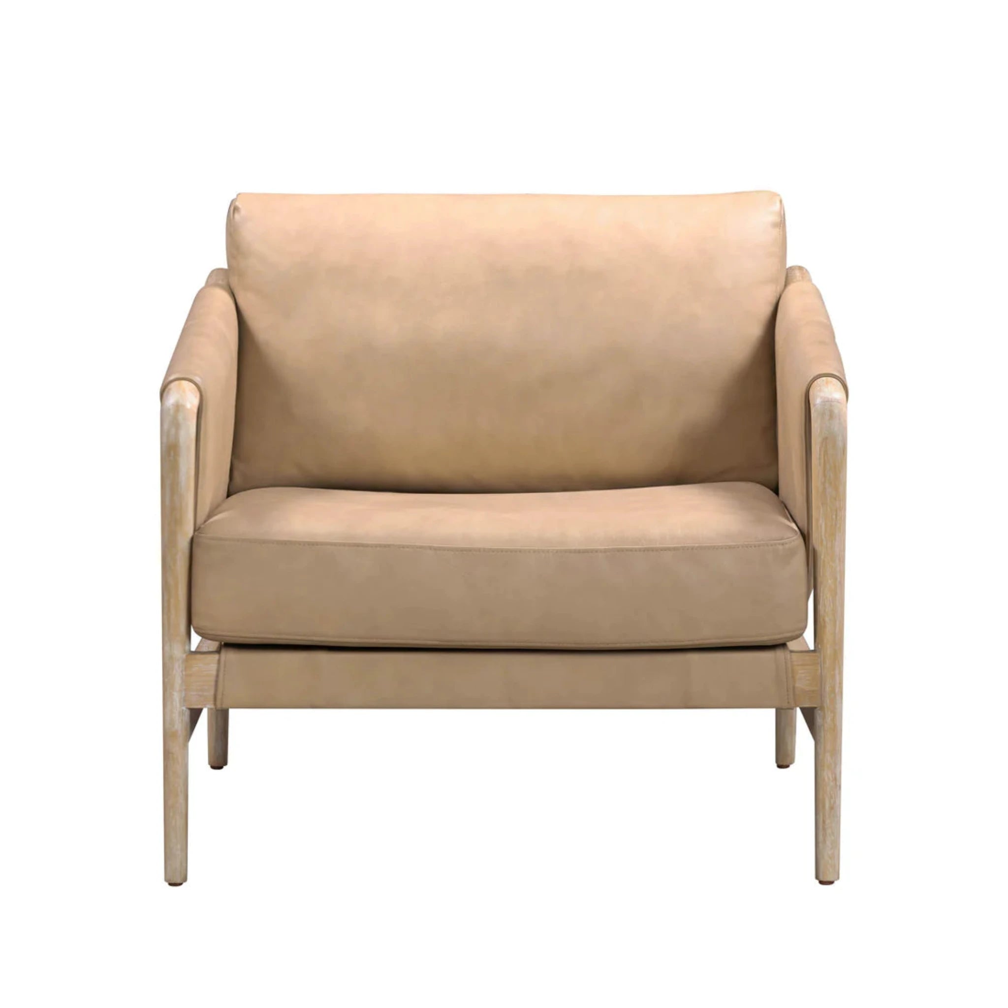 Chakka Genuine Leather Accent Chair | Tan