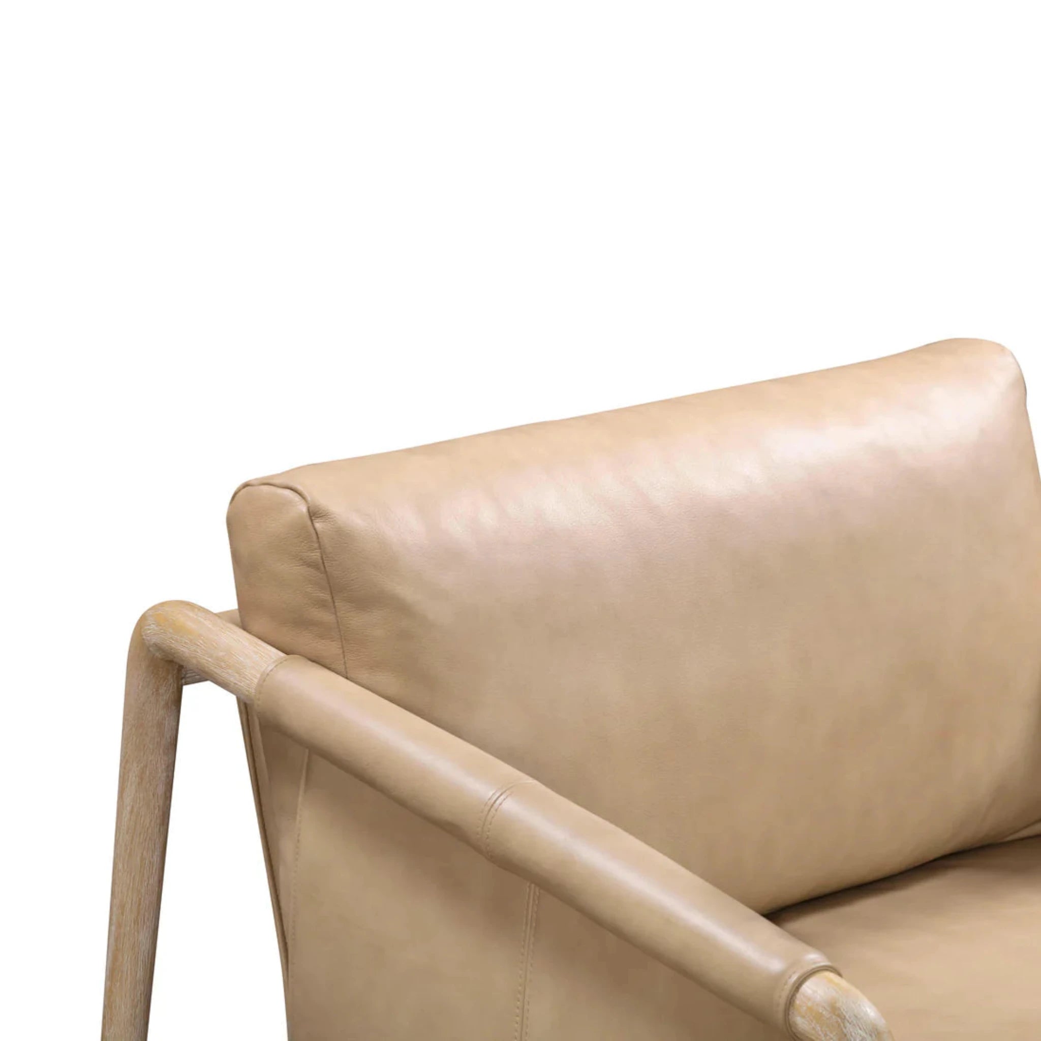 Chakka Genuine Leather Accent Chair | Tan