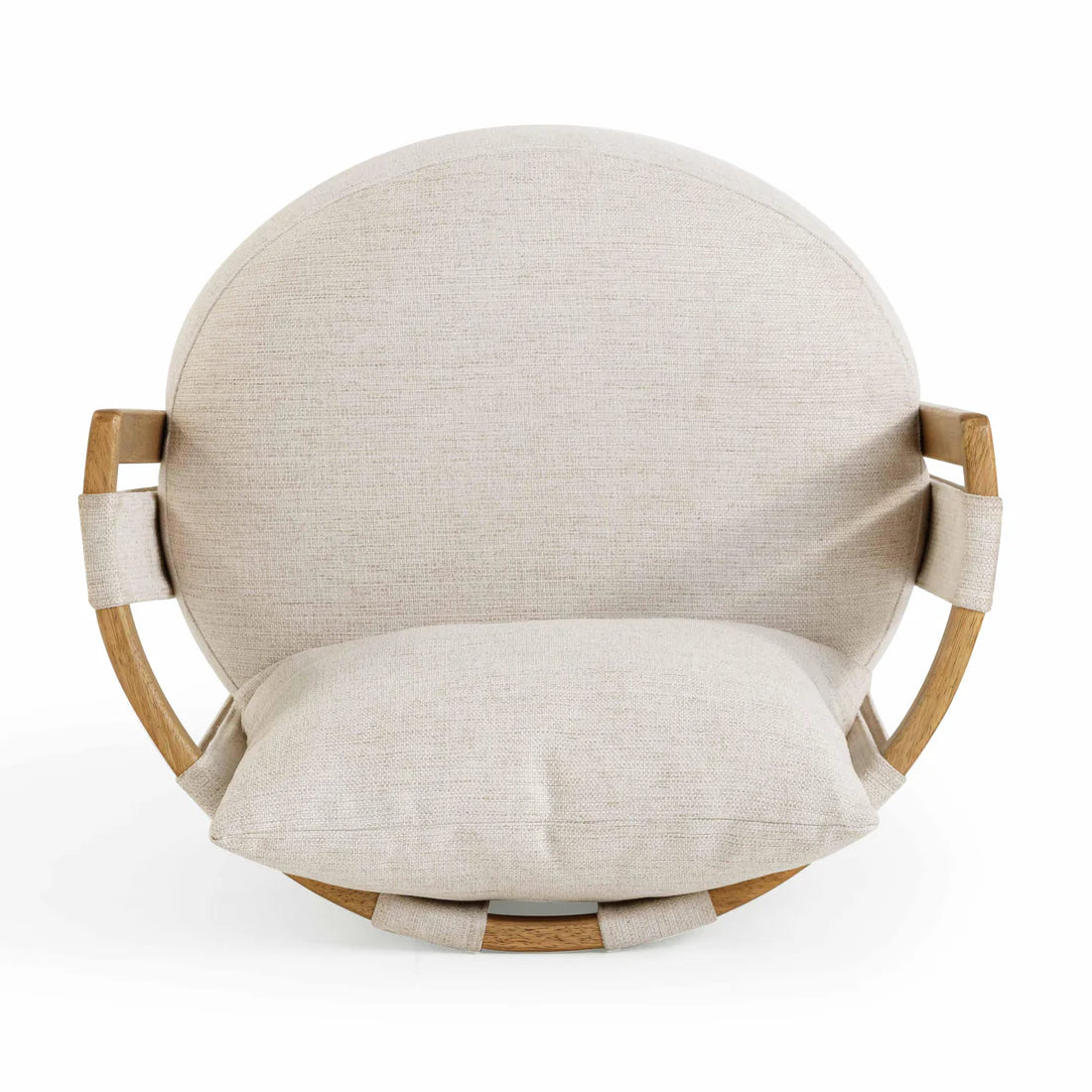 Paolo Textured Weave Swivel Chair | Cream