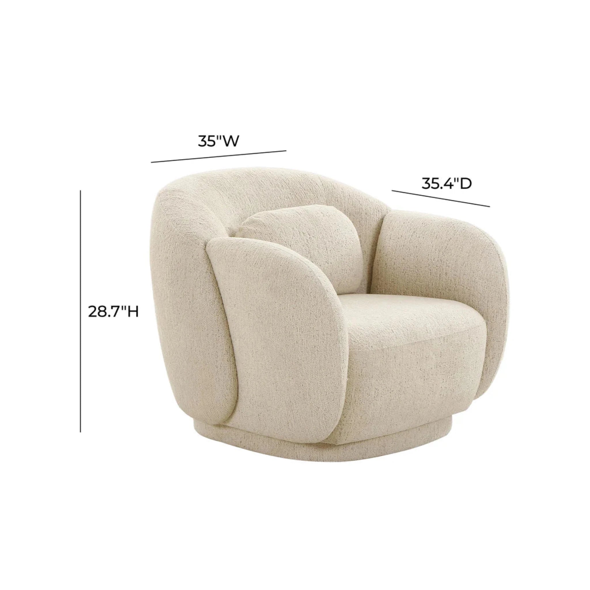 Misty Boucle Accent Chair | Cream