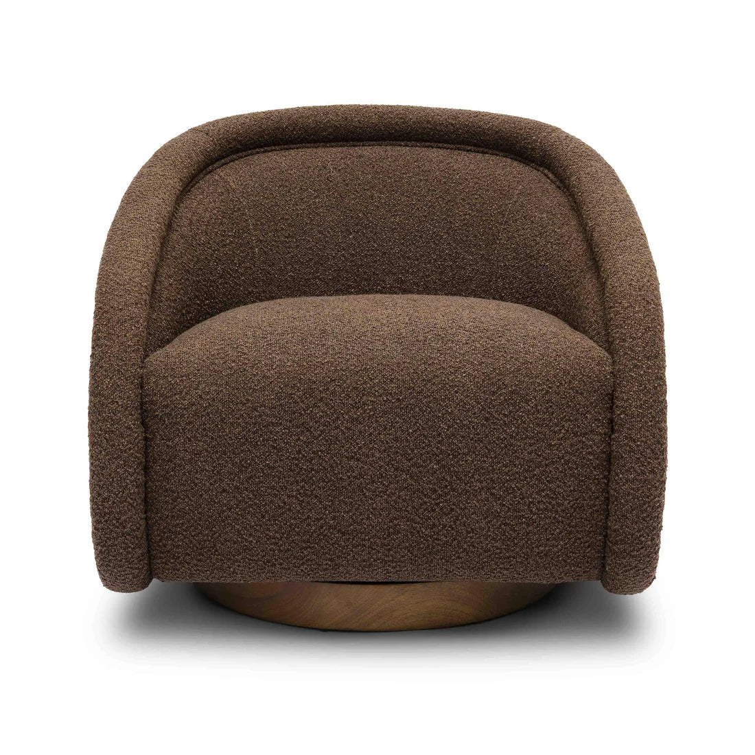 Rory Boucle Swivel Chair | Chocolate