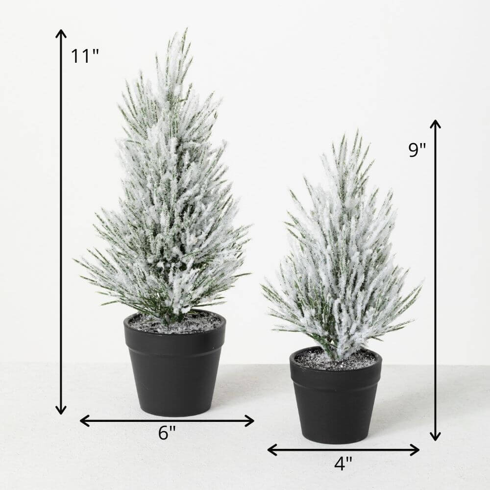 Flocked Pine Tree | 2 Sizes