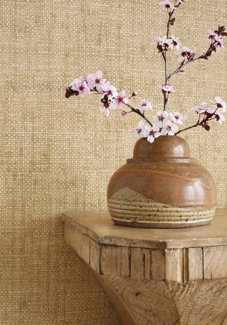 Bankun Raffia Thibaut Wallpaper - Double Roll