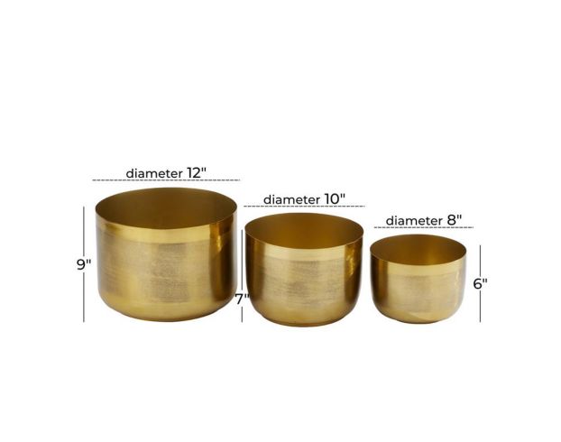 Gold Metal Indoor/Outdoor Planter (3 Size Options)