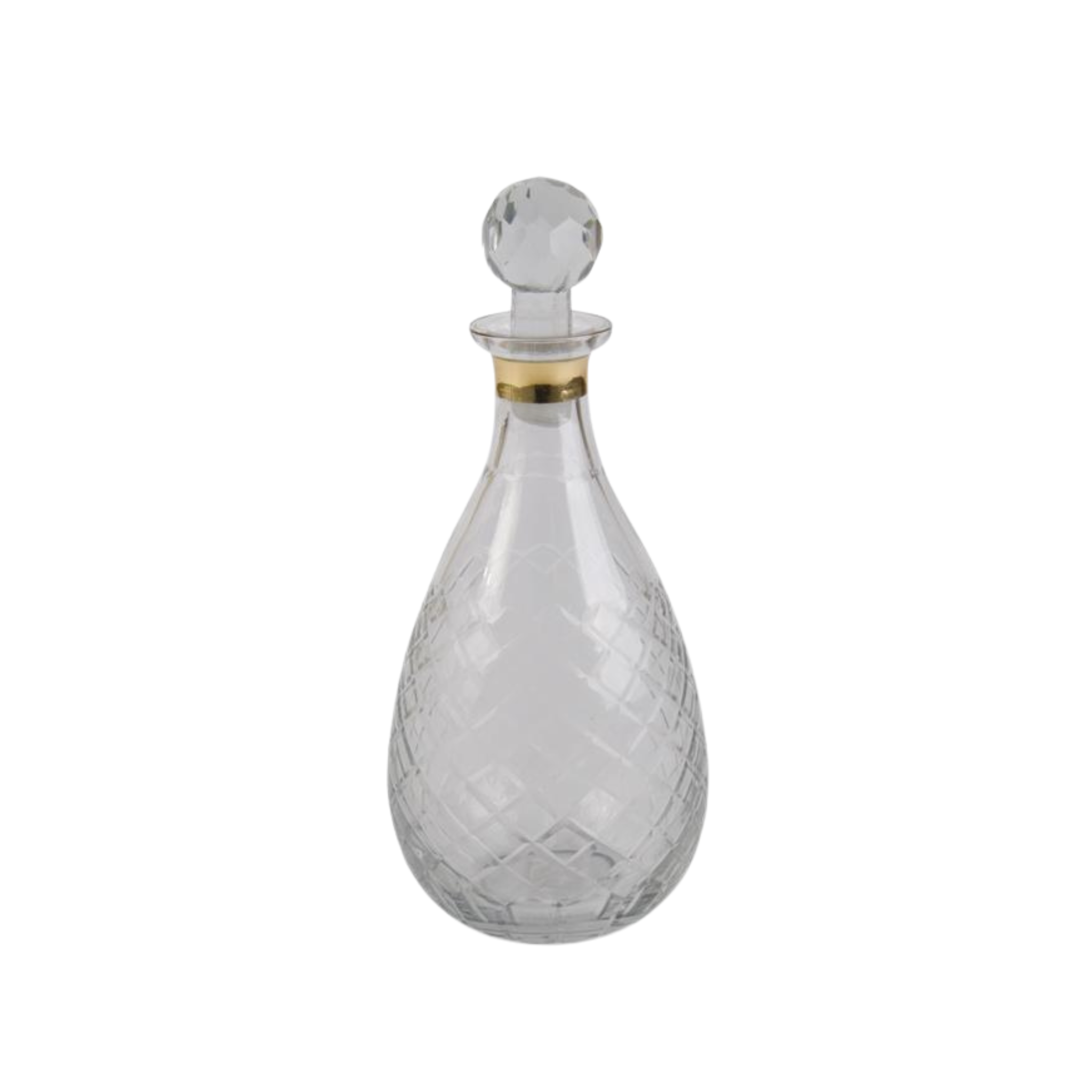 Glass Decanter With Gold Trim | 3 Styles