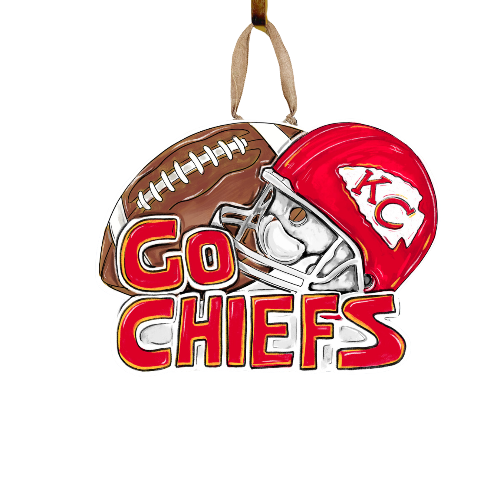 Go Chiefs Door Hanger | Kansas City Football Champs NFL