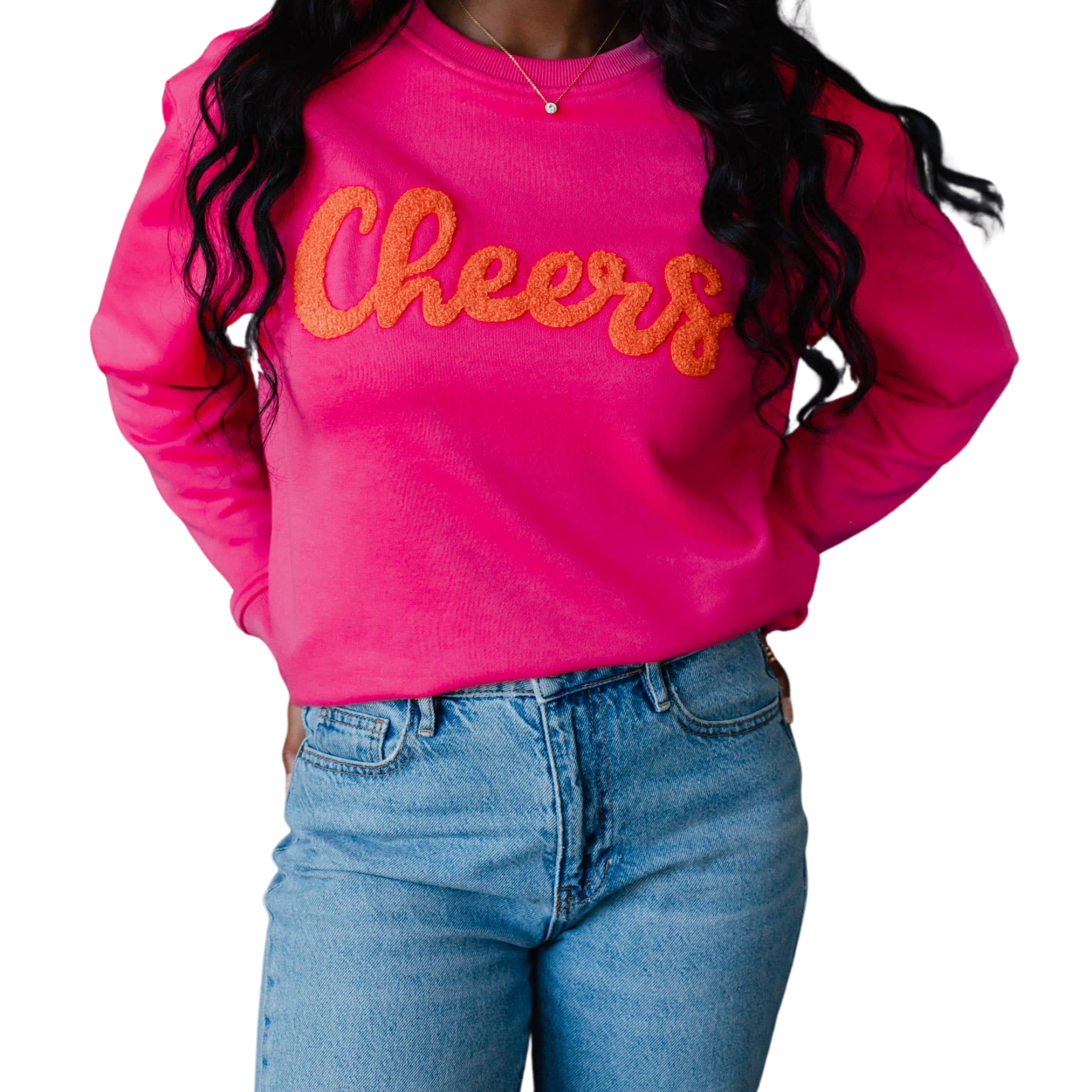 Bright Pink Cheers Sweatshirt