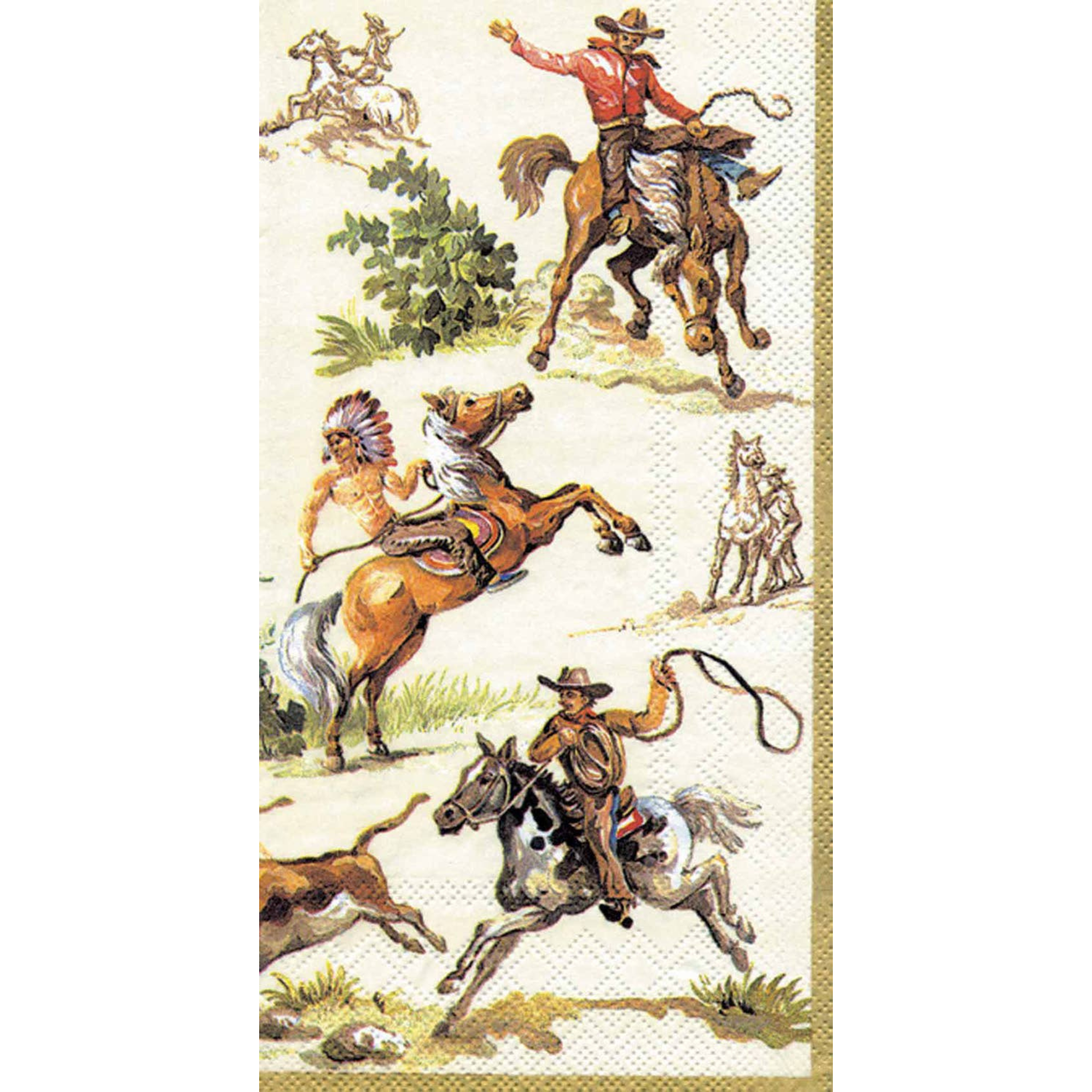 Wild West Cream Paper Guest Towels | Pack of 16