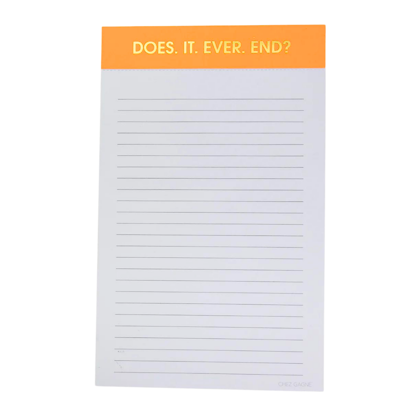 Does It Ever End Notepad